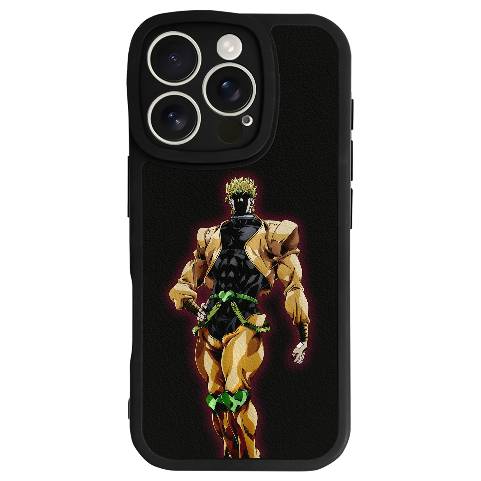 （画像用） ジョジョの奇妙な冒険 ディオ?ブランドー JoJo's Bizarre Adventure Dio Brando 【iPhone 16シリーズ対応】シリコンスマホケース（レザー調） 材質：シリコン